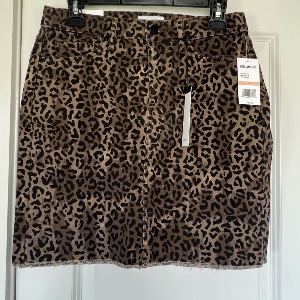 New with Tags! Animal Print Denim Mini Skirt